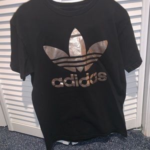 Adidas black & rose gold t-shirt
